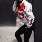 بامبر ریس چرم ردبول سفید قرمز