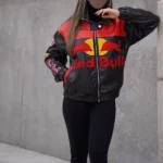 بامبر ریس چرم ردبول مشکی