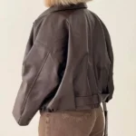 بامبر چرم دخترانه نمای پشت