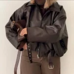 بامبر چرم قهوه ایی