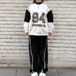 ست نیم‌زیپ دورس پنبه ۲ نخ مشکی