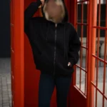 سوئیشرت کلاهدار دورس ۳ نخ خار خورده مشکی