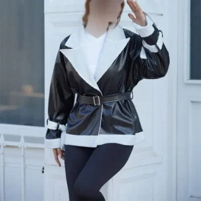 کت چرم یقه بلیزر بوفالو