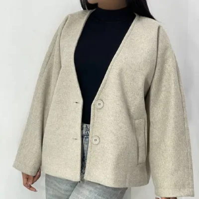 کت یقه هفت miss روشن نخودی