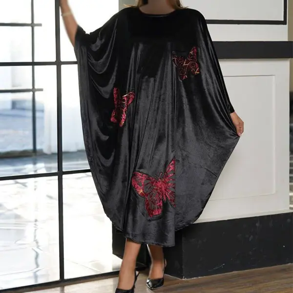 عبا برکه پارچه مخمل طرح قرمز