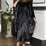 عبا برکه پارچه مخمل مشکی