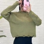 بافت دخترانه مدل 1405 رنگ سبز