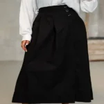 دامن زنانه شیک سه دکمه مشکی