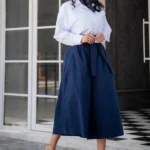 دامن شلواری دخترانه شیک سرمه ایی