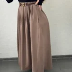 دامن پیل دخترانه رنگ موکایی