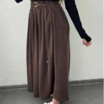 دامن پیل دخترانه قهوه ایی