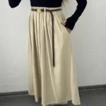 دامن پیل دخترانه کرم روشن