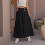 شلوار 4 دکمه دخترانه مشکی