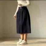 شلوار کتان دخترانه کوتاه دودی