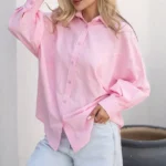 شومیز 5 دکمه صورتی