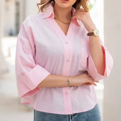 شومیز استین پاگون دخترانه یاسی