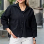 شومیز باکسی زنانه مشکی