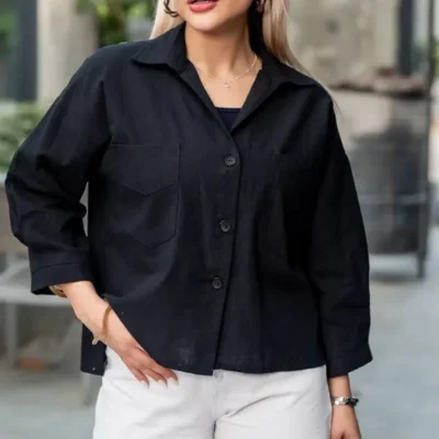 شومیز باکسی زنانه مشکی