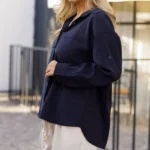 شومیز مچ پیله سرمه ایی