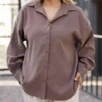 شومیز مچ پیله موکا رنگ