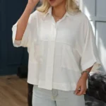 شومیز پشت درز سفید