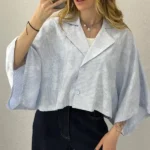 شومیز کیمینو آبی روشن