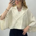 شومیز کیمینو کرم روشن