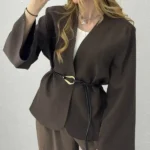 کت دخترانه قهوه ایی ترند 1405