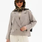 کت دو دکمه جیب دار فیلی