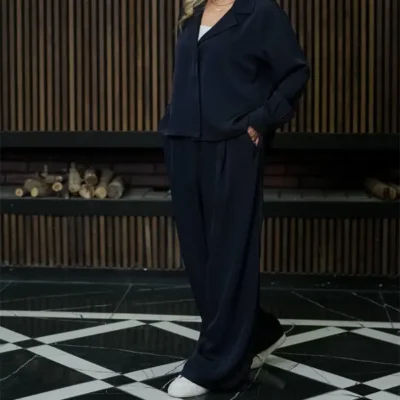 کت و شلوار دخترانه شیک سرمه ایی