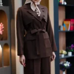 کت و شلوار زنانه قهوه ایی