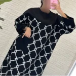 کفتان فوتر گلدوزی مشکی رنگ